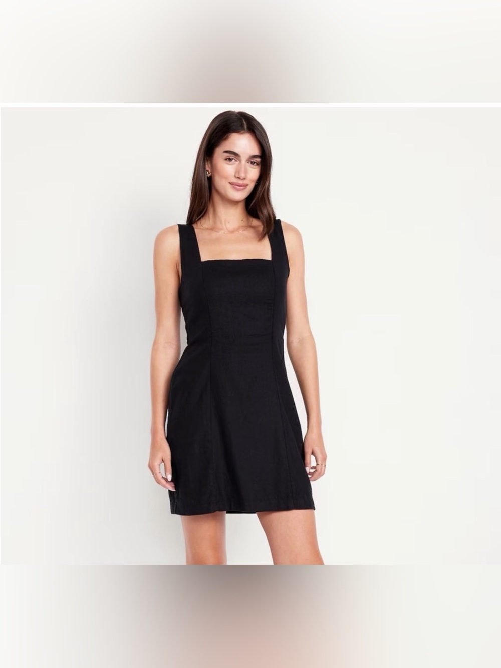 Old Navy Black Square-Neck Mini Dress